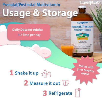 LIQUIDHEALTH Prenatal/Postnatal Multiple Liquid Women's Multivitamin LIQUIDHEALTH
