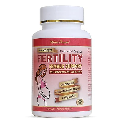 Wins Town Fertility Tablet for Women with Prenatal Vitamins, Female Fertility Supplement Wins Town