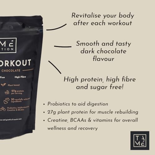 Vegan Post Workout Protein Powder | Dark Chocolate | 301g | Tame Nutrition Tame Nutrition