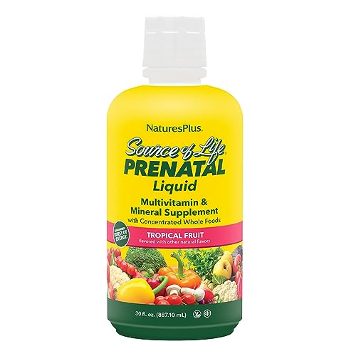 NaturesPlus Source of Life Prenatal Liquid, Tropical Fruit - 30 fl oz - Multivitamin Nature's Plus