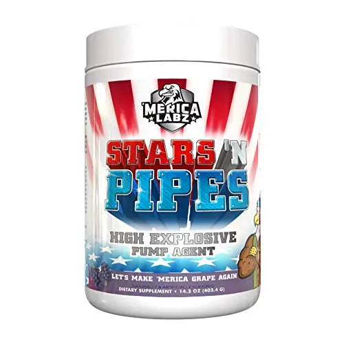 'Merica Labz Stars N Pipes High Explosive Pump Agent 20 Servings (Make America Grape Again) 'Merica Labz