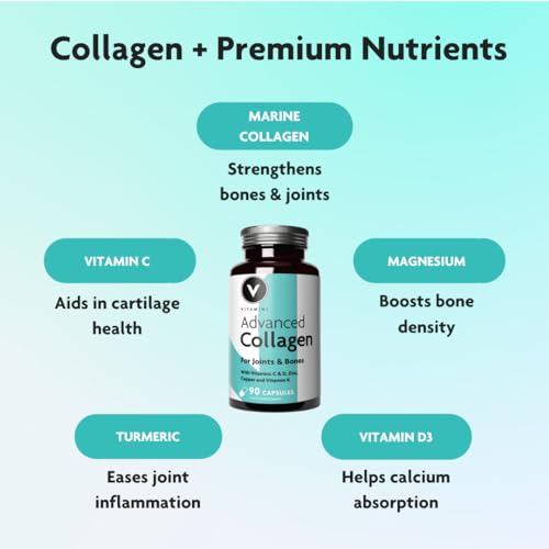 Premium Advanced Collagen Complex for Joint and Bone Health – High Strength Marine Collagen with Vitamin D3, Zinc, and Copper V VitaminiBuy Supplements Australia