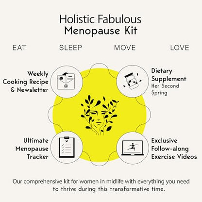 Fabulous Menopause Kit Supplements for Women. Black Cohosh, 60 Caps. Includes E-Book, Recipes Fabulous Menopause
