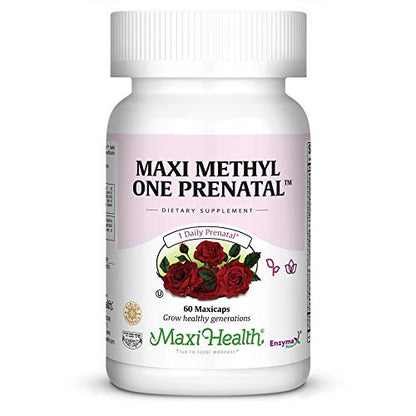 Maxi One Per Day Prenatal Formula with Methylated Folate and Gentle Iron, 60 Count Maxi Health
