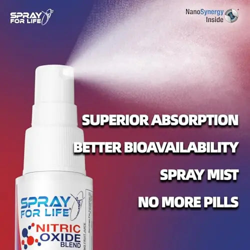 Spray For Life Nitric Oxide Blend Spray Supplements, Sublingual Nitric Booster Support Spray For Life