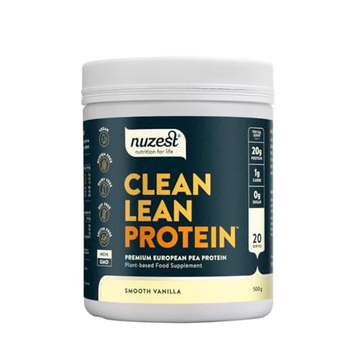 Vegan Protein Powders by Nuzest - Clean Lean Protein - Smooth Vanilla - Plant Based Pea Protein Shake Nuzest