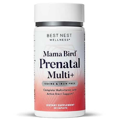 Best Nest Wellness Mama Bird Prenatal Vitamin Iron Free, No Iron or Iodine, Methylfolate Best Nest Wellness