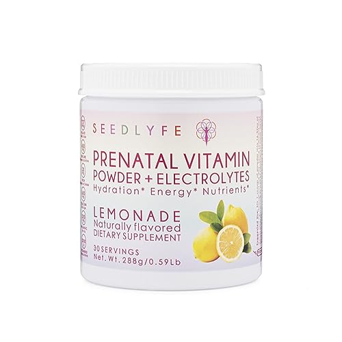 SEEDLYFE Prenatal Vitamin Powder with Electrolytes – Choline, Folate, Iron, D3 SEEDLYFE