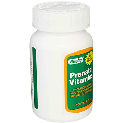 Rugby Prenatal Vitamins, 100 Count RUGBY LABORATORIES