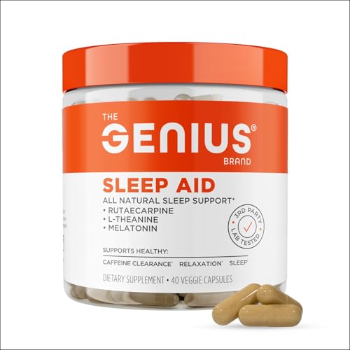 Genius Sleep AID - Smart Sleeping Pills Supplement - Relaxation Enhancer and Mood Support w/Inositol, L-Theanine & Glycine - 40 Capsules The Genius BrandBuy Supplements Australia
