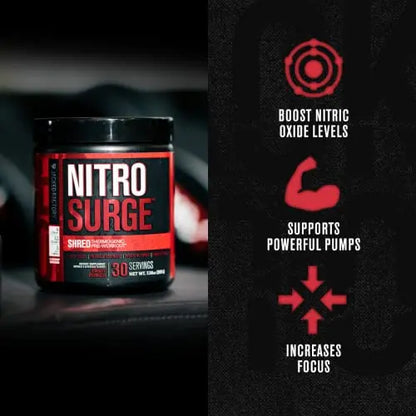 Jacked Factory Nitrosurge Shred Thermogenic Pre-Workout in Fruit Punch & N.O. XT Nitric Jacked Factory