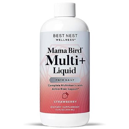 Best Nest Wellness Mama Bird Liquid Prenatal Vitamin, Methylated Prenatal Vitamins Best Nest Wellness
