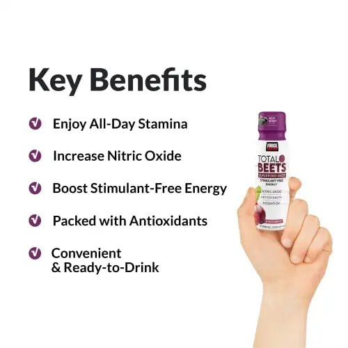 Force Factor Total Beets Superfood Shots for Healthy All-Day Stamina, Energy Drink Alternative Force Factor