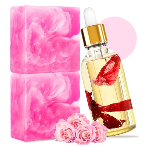 Yoni Soap Bars & Natural Yoni Oil Set, Natural Yoni Oil Vaginal Wash for Women Feminine Wash BASSI