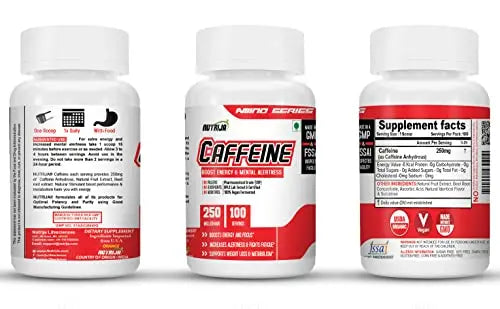 NutriJa Caffeine Powder Pre Workout Supplement - 100 Servings NutriJa