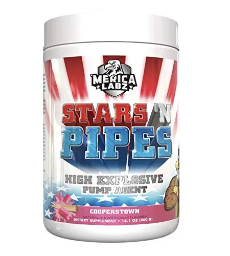 'Merica Labz Stars N Pipes: Explosive Pump Agent, 20 Massive Scoops, NO Booster 'Merica Labz