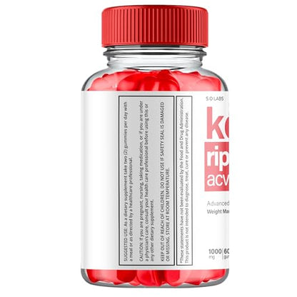 (5 Pack) Keto Ripped ACV Gummies, Keto Ripped ACV Gummies Advanced Weight Loss S.O Labs