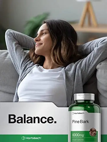 Pine Bark Extract | 6000 mg | 180 Capsules | Standardized to Contain 380 mg Proanthocyan Horbäach