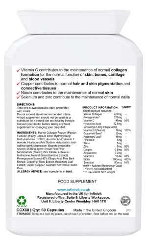 InfiniVit Marine Collagen Plus Blend Capsules - Hair Growth Enhancer with Enriched Vitamin C and Vitamin E InfiniVitBuy Supplements Australia