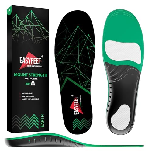 220+ lbs Plantar Fasciitis Strong Arch Support Insoles Inserts Men Women EASYFEET