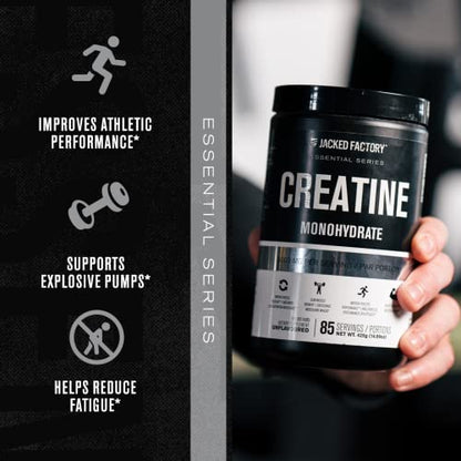 Jacked Factory Nitrosurge Pre-Workout in Sour Peach Rings & Creatine Monohydrate for Men & Women