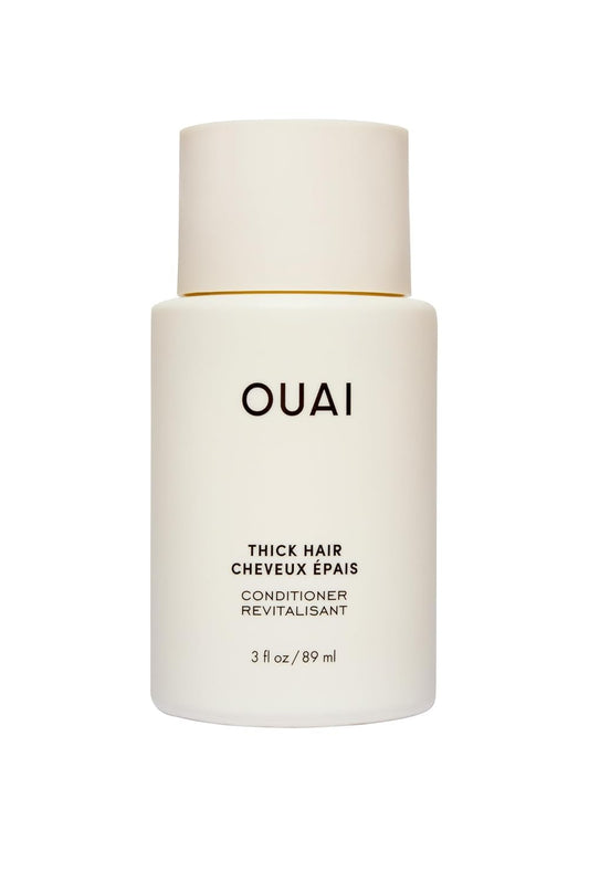 OUAI Thick Hair Conditioner Travel Size - Moisturizing Conditioner for Dry, Frizzy Hair - Keratin, Marshmallow Root, Shea Butter and Avocado Oil - Paraben, Phthalate and Sulfate Free (3 Oz) OUAIBuy Supplements Australia