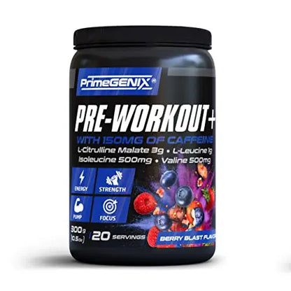 PrimeGENIX Pre-Workout+ Berry Blast Flavor | Max Performance | Boost Energy PrimeGENIX