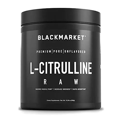 BlackMarket RAW L-Citrulline - Workout Powder Drink Mix for Men & Women, Improve Blood BlackMarket