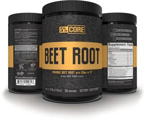 5% Nutrition Core Beet Root | Nitric Oxide Organic Beet Root Powder Pre Workout Additive 5% Nutrition