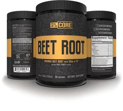 5% Nutrition Core Beet Root | Nitric Oxide Organic Beet Root Powder Pre Workout Additive 5% Nutrition