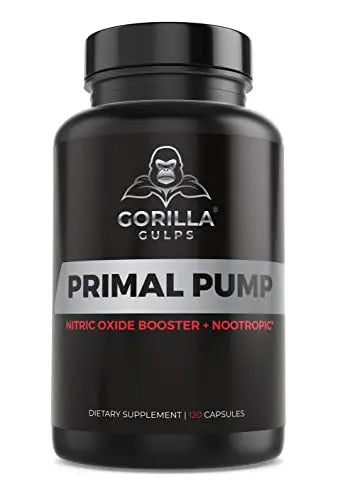 Gorilla Gulps - Primal Pump Nitric Oxide Supplement Nootropic 1500mg Nitrosigine L Gorilla Gulps