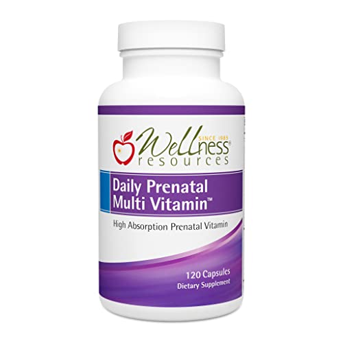 Wellness Resources Daily Prenatal Multi Vitamin - High Absorption Methyl Folate, Coenzyme B Vitamins Wellness Resources