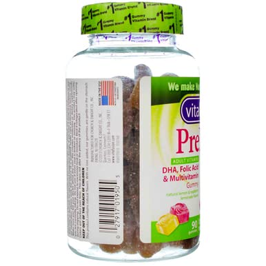 Vitafusion PreNatal Dietary Supplement, Lemon & Raspberry Lemonade Flavors 90 ea (Pack of 7) Vitafusion