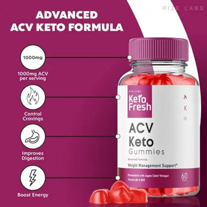 (3 Pack) Keto Fresh ACV Gummies, Keto Fresh ACV Gummies for Advanced Weight Loss rize labs
