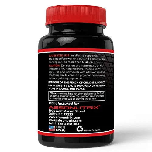 Absonutrix Xtreme Power Formula Nitric Oxide Blend 120 Tablets Absonutrix Xtreme Power Formula