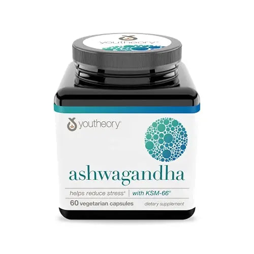Youtheory ashwagandha Capsule, Helps Maintain Normal cortisol Level, Helps Reduce Youtheory