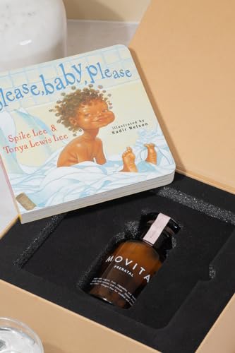 Movita Prenatal Gift Set with Prenatal Vitamin Bottle and Please, Baby, Please Book Movita