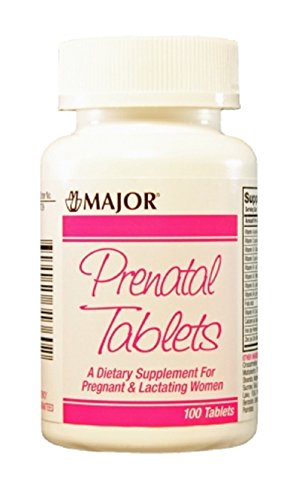 Major Pharmaceuticals Major PRENATAL TABS ASCORBIC ACID-100 MCG Pink 100 Tablets MAJOR