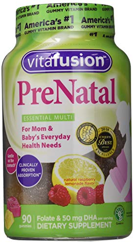 Vitafusion Prenatal Dha and Folic Acid Gummy Vitamins, 90 Each by Vitafusion (Pack of 3) Vitafusion