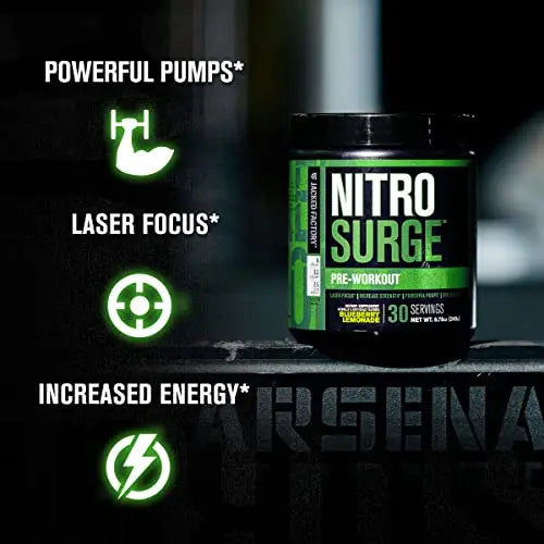 Nitrosurge Pre-Workout & Creatine Monohydrate - Pre Workout Powder With Creatine Jacked Factory