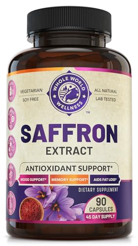 100% Pure Saffron Extract - Metabolism Booster & Natural Appetite Suppressant for Weight Loss WHOLE WORLD WELLNESS