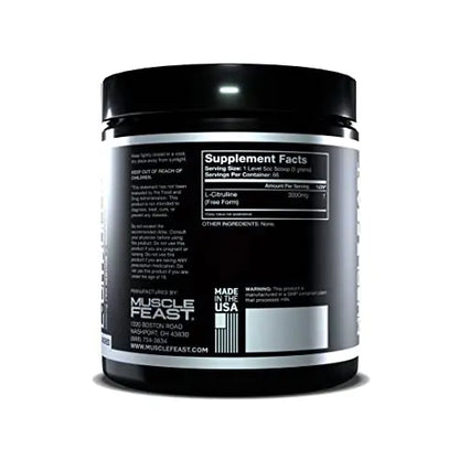 Muscle Feast Premium Vegan L-Citrulline Powder, Enhance Muscle Pumps, Improve Muscle Muscle Feast