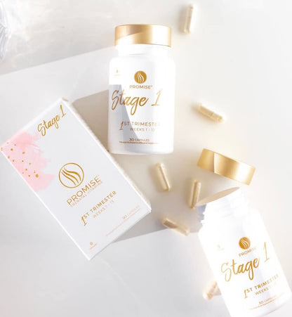 Promise Prenatal Stage 1 First Trimester Prenatal Vitamins for Weeks 1- Organic, Vegan, Gentle Promise Prenatal