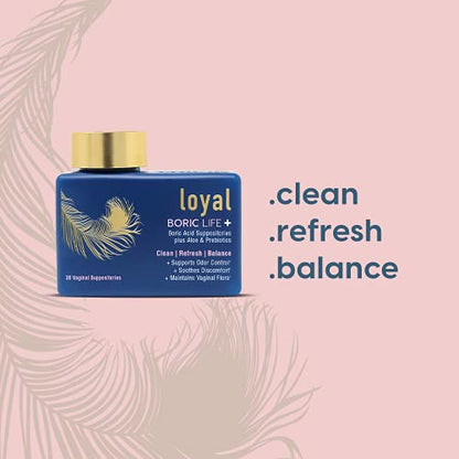 Loyal Boric Life Plus - Boric Acid Vaginal Suppositories with Aloe & FOS - Supports Odor LoyalBuy Supplements Australia