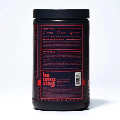 BEAM Be Amazing Vegan Pre-Workout Powder | Energy Booster Powdered Drink with All BEAM