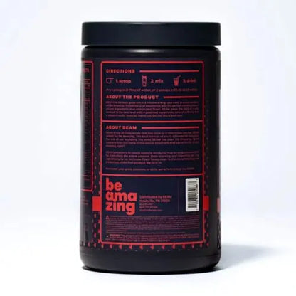 BEAM Be Amazing Vegan Pre-Workout Powder | Energy Booster Powdered Drink with All BEAM