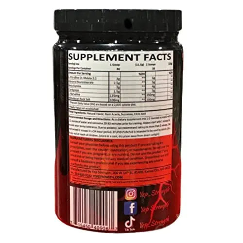 Yep Strength Stupid Pumped (Strawberry Lemonade) Yep Strength