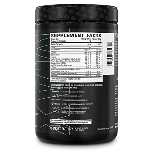 Jacked Factory Nitrosurge Max Nootropic Pre Workout Powder - Premium Pre Workout Jacked Factory