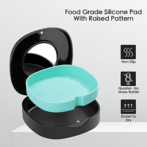 2 Pack Retainer Case with Vent Holes, Mirrors,Compatible with Invisalign,Night Guards Doboli